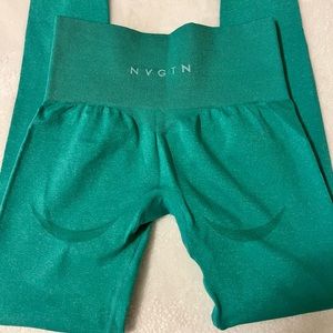 Turquoise Contour Seamless Leggings